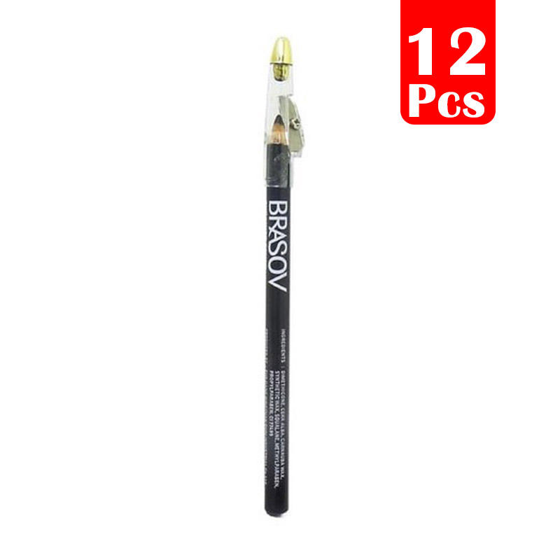 Brasov EyeLiner Pencil Black (12 Pcs) | Gogobli