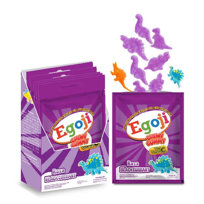 Egoji Chewy Gummy Blackcurrant Box (5 Sachet @ 20gr) | Gogobli