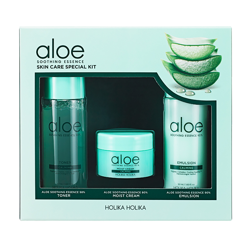 Holika Holika Aloe Soothing Essence Skin Care Special Kit | Gogobli