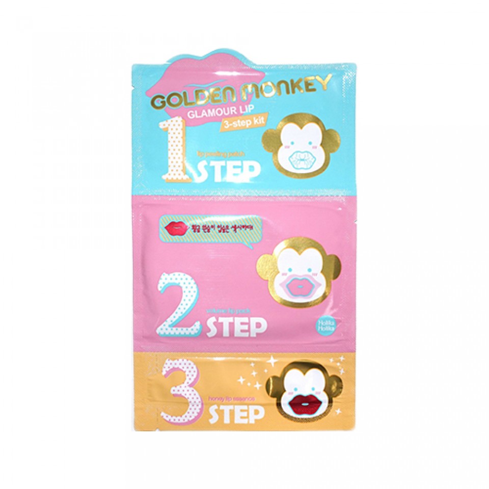 Holika Holika Golden Monkey Glamour Lip 3 Step Kit | Gogobli