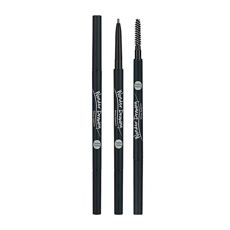 Holika Holika Wonder Drawing Skinny Eyebrow 01 Grey Black | Gogobli