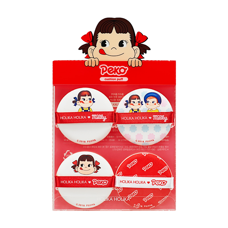 Holika Holika Peko Hard Cover Cushion Puff (4s) | Gogobli