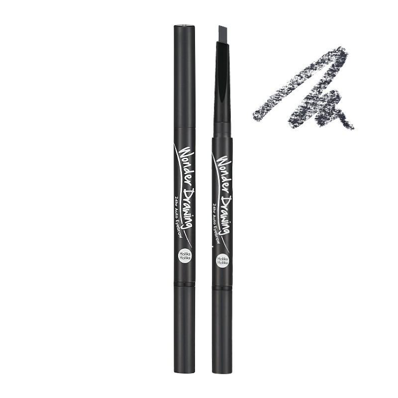 Holika Holika Wonder Drawing 24hr Auto Eyebrow 01 Grey Black | Gogobli