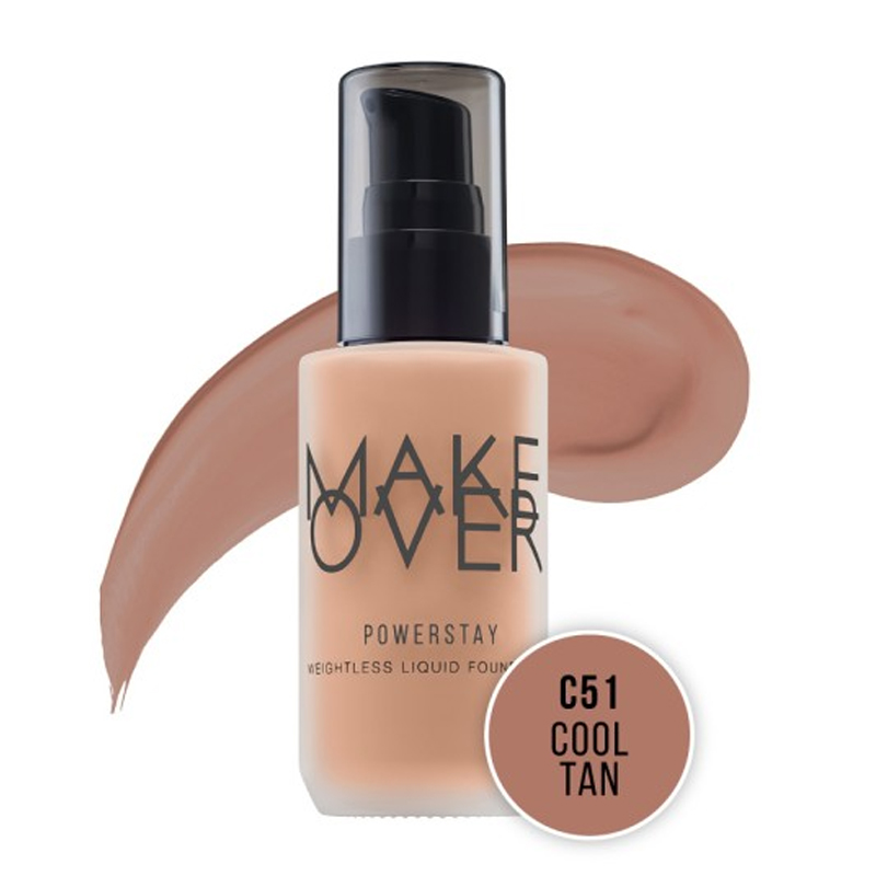 Make Over Powerstay Weightless Liquid Foundation C51 Cool Tan 33ml | Gogobli