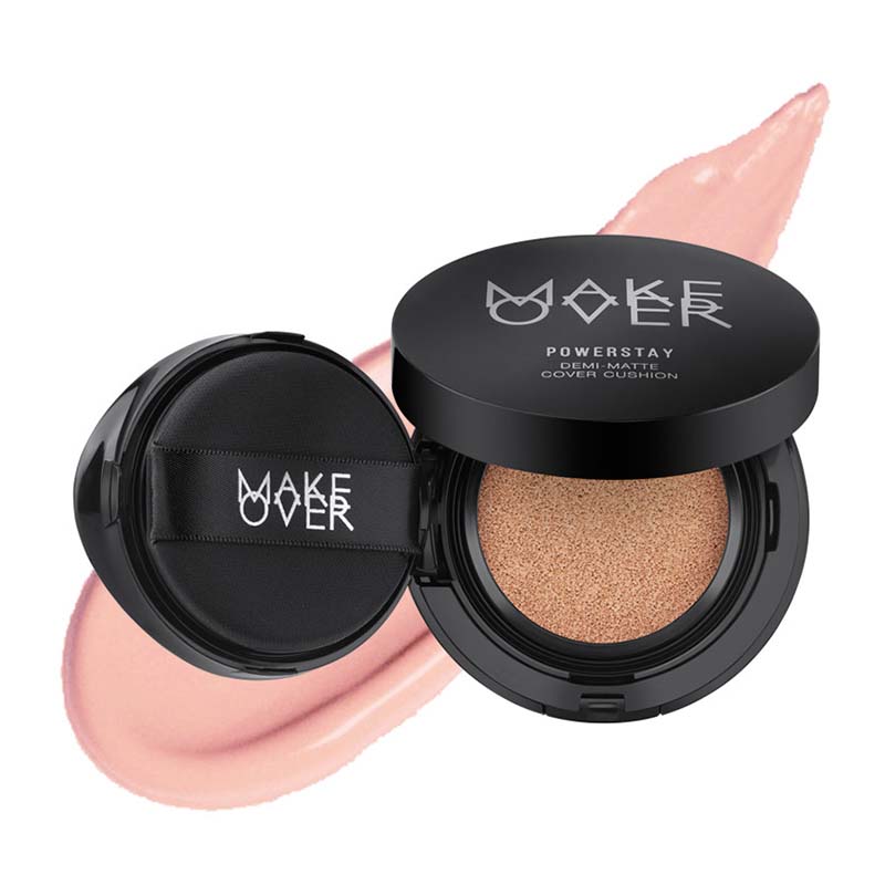 Make Over Powerstay Demi-Matte Cover Cushion C21 Pink Ivory 15gr | Gogobli