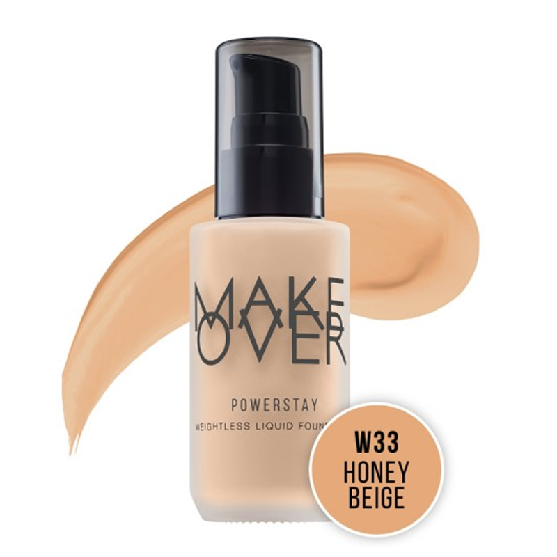 Make Over Powerstay Weightless Liquid Foundation W33 Honey Beige 33ml | Gogobli