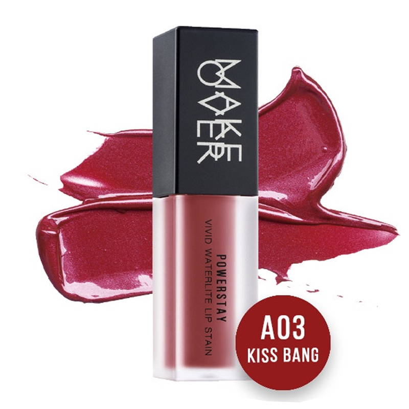 Make Over Powerstay Vivid Waterlite Lip Stain A03 Kiss Bang 5.5gr | Gogobli