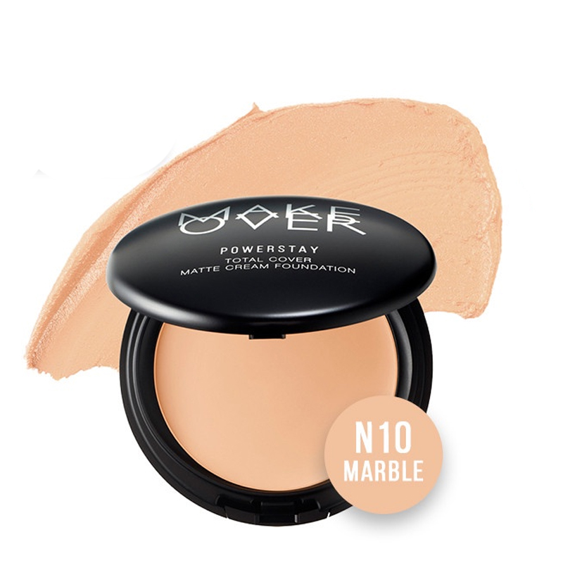 Make Over Powerstay Total Cover Matte Cream Foundation N10 Marble 12gr | Gogobli