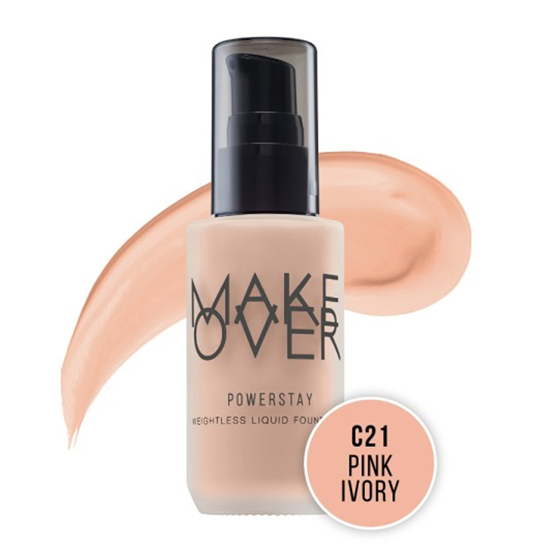 Make Over Powerstay Weightless Liquid Foundation C21 Pink Ivory 33ml | Gogobli