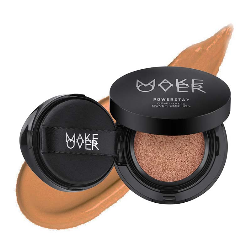 Make Over Powerstay Demi-Matte Cover Cushion W41 Coral Sand 15gr | Gogobli
