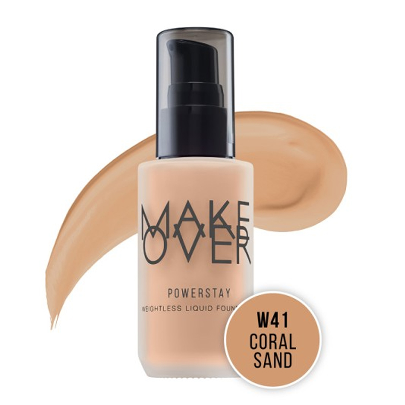 Make Over Powerstay Weightless Liquid Foundation W41 Coral Sand 33ml | Gogobli