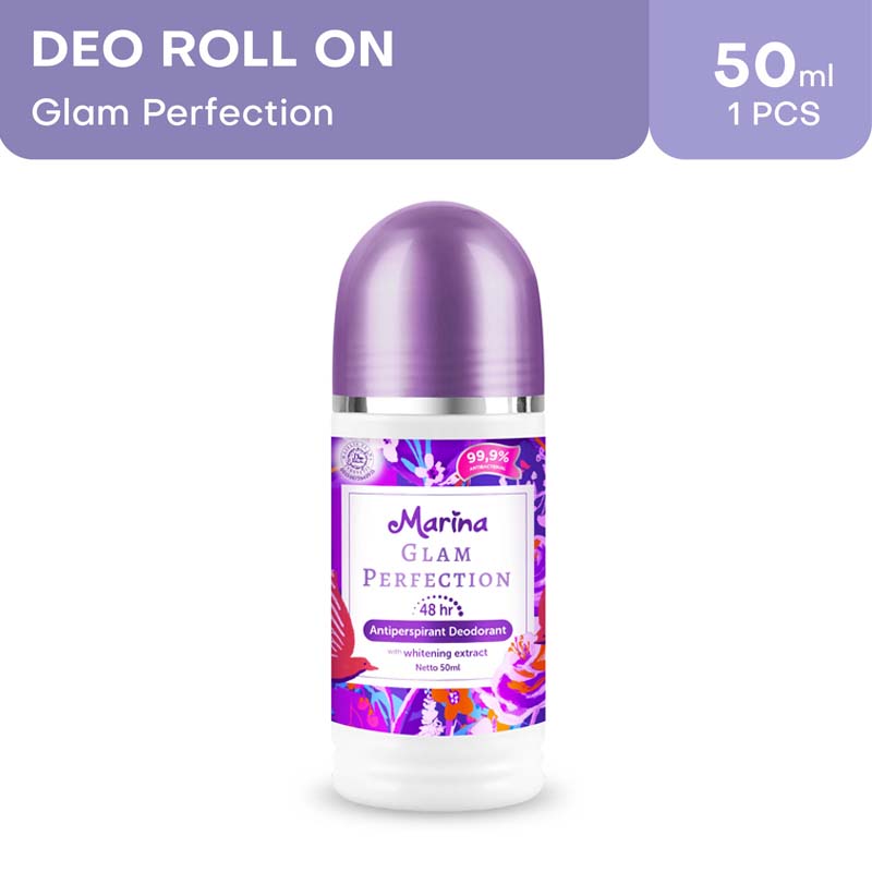 Marina Antiperspirant Deodorant Roll On Glam Perfection 50ml | Gogobli