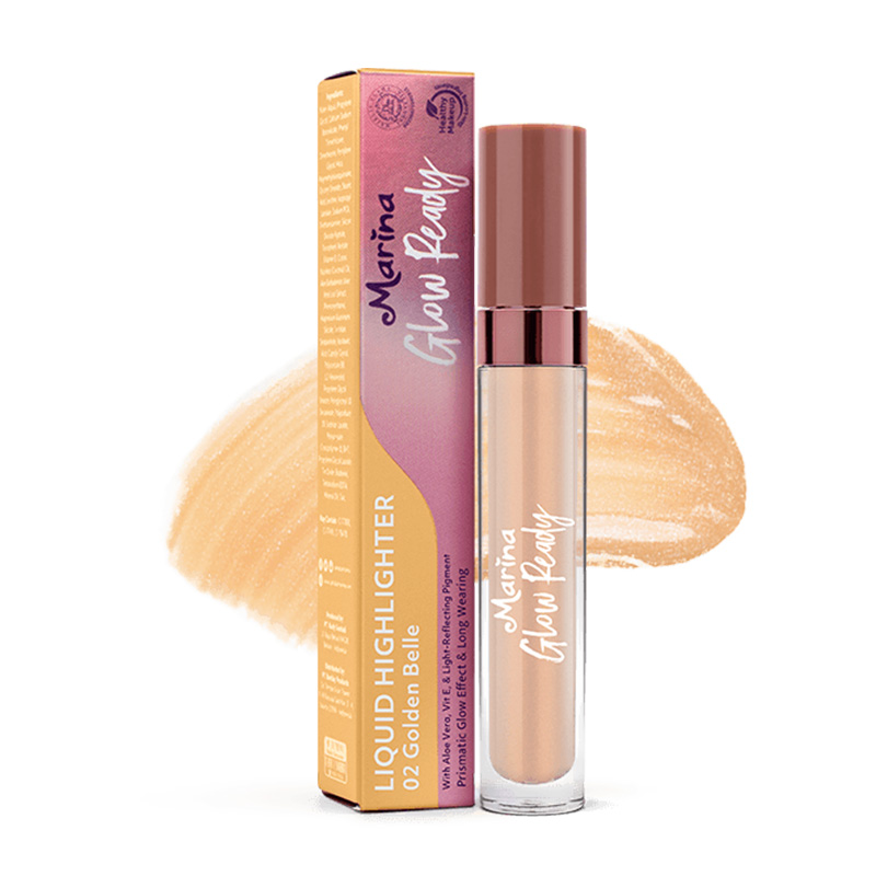 Marina Glow Ready Liquid Highlighter 02. Golden Belle | Gogobli