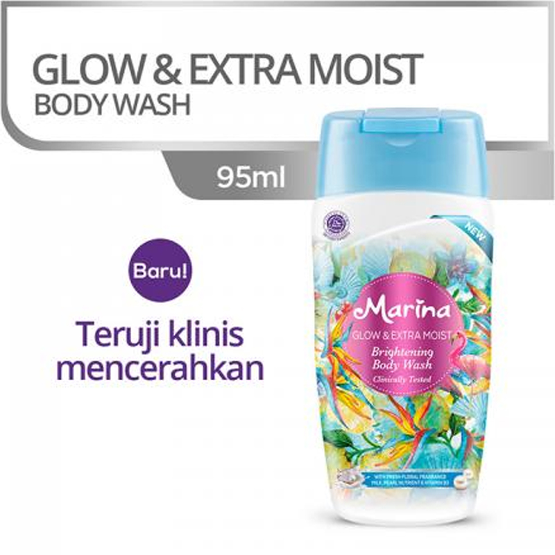 Jual Marina Brightening Body Wash Glow and Extra Moist Botol 95ml HBHoz