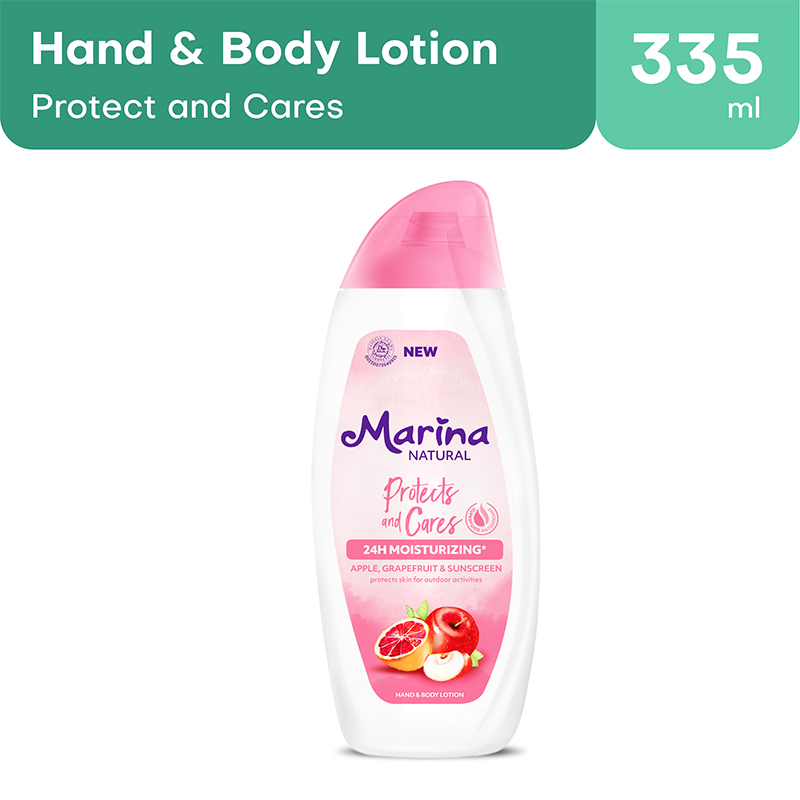 Marina Hand Body Lotion Natural Protect And Cares 335ml | Gogobli