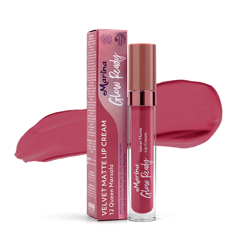 Marina Glow Ready Velvet Matte Lip Cream 12. Queen Marsala | Gogobli