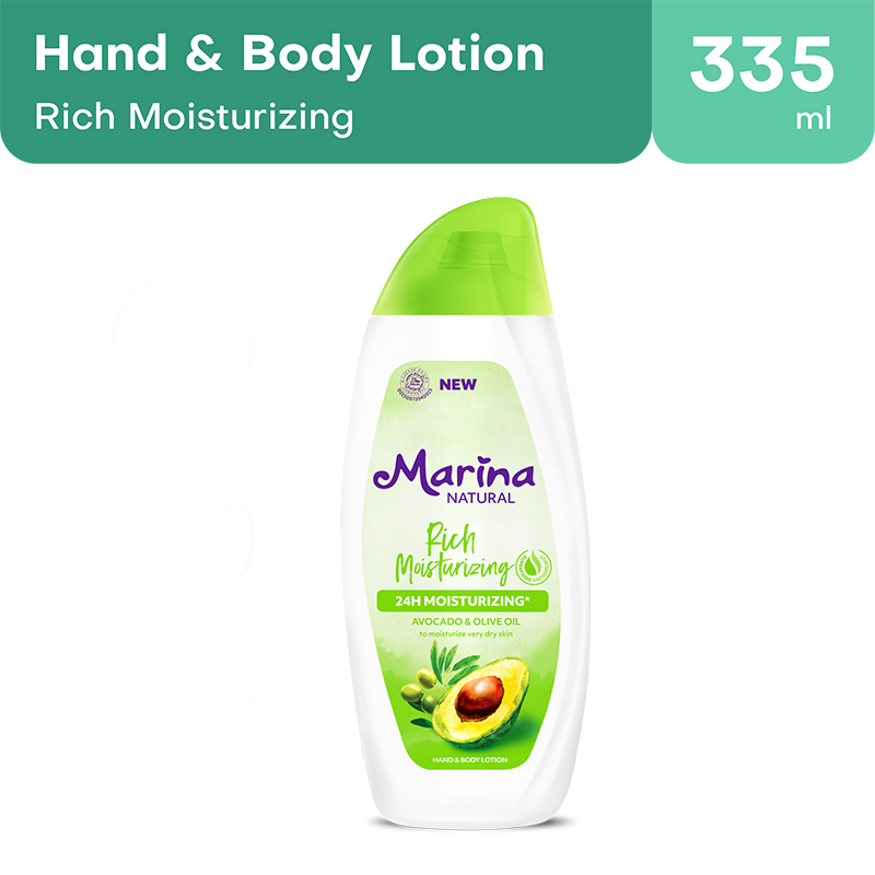 Marina Hand Body Lotion Natural Rich Moisturizing 335ml | Gogobli
