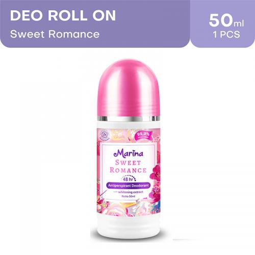 Marina Antiperspirant Deodorant Roll On Sweet Romance 50ml (Beli 1pc GRATIS 1pc) | Gogobli