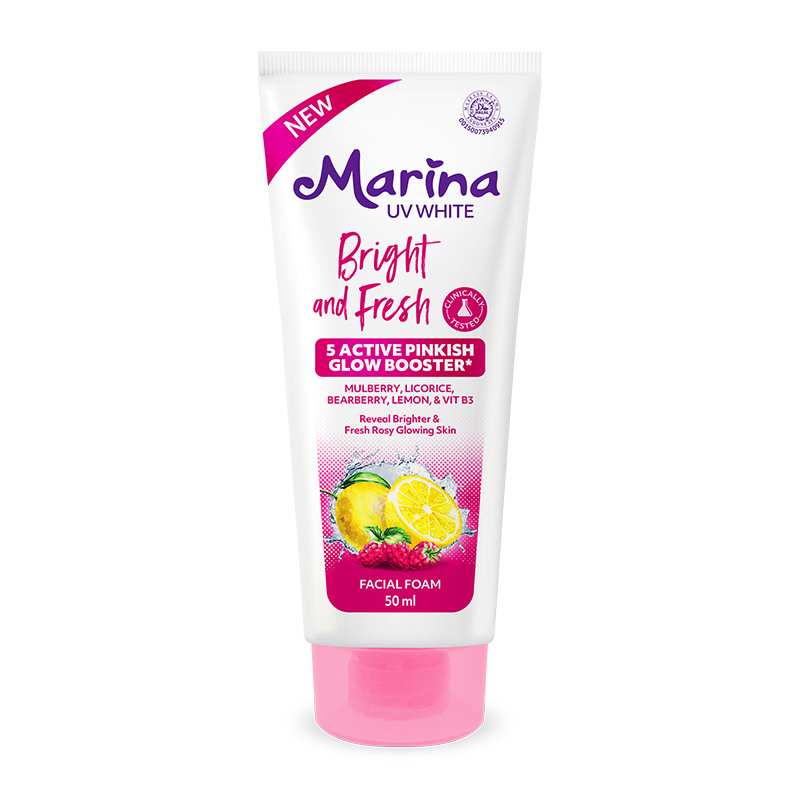 Marina Facial Foam UV White Bright And Fresh 50ml | Gogobli
