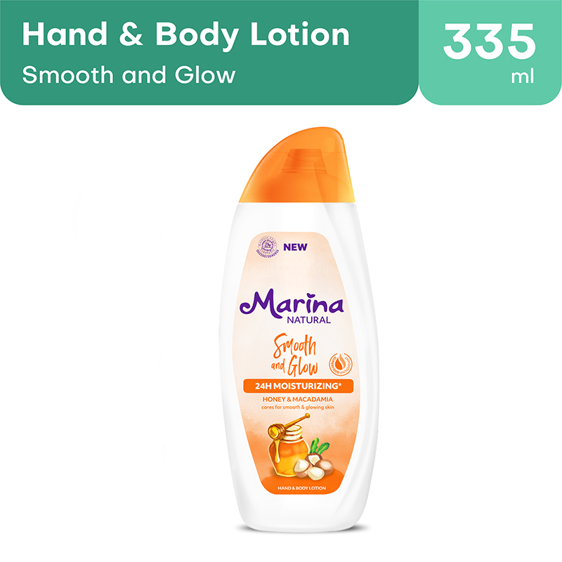 Marina Hand Body Lotion Natural Smooth And Glow 335ml | Gogobli