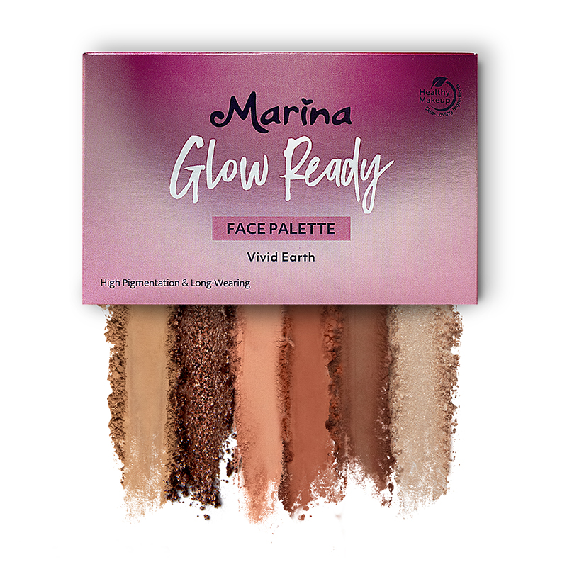 Marina Glow Ready Face Palette Vivid Earth 10.2gr | Gogobli