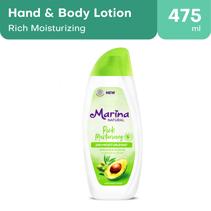 Marina Hand Body Lotion Natural Rich Moisturizing 475ml | Gogobli