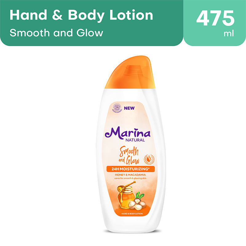 Marina Hand Body Lotion Natural Smooth And Glow 475ml | Gogobli