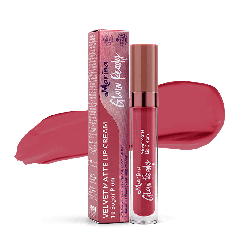 Marina Glow Ready Velvet Matte Lip Cream 10. Sugar Plum | Gogobli