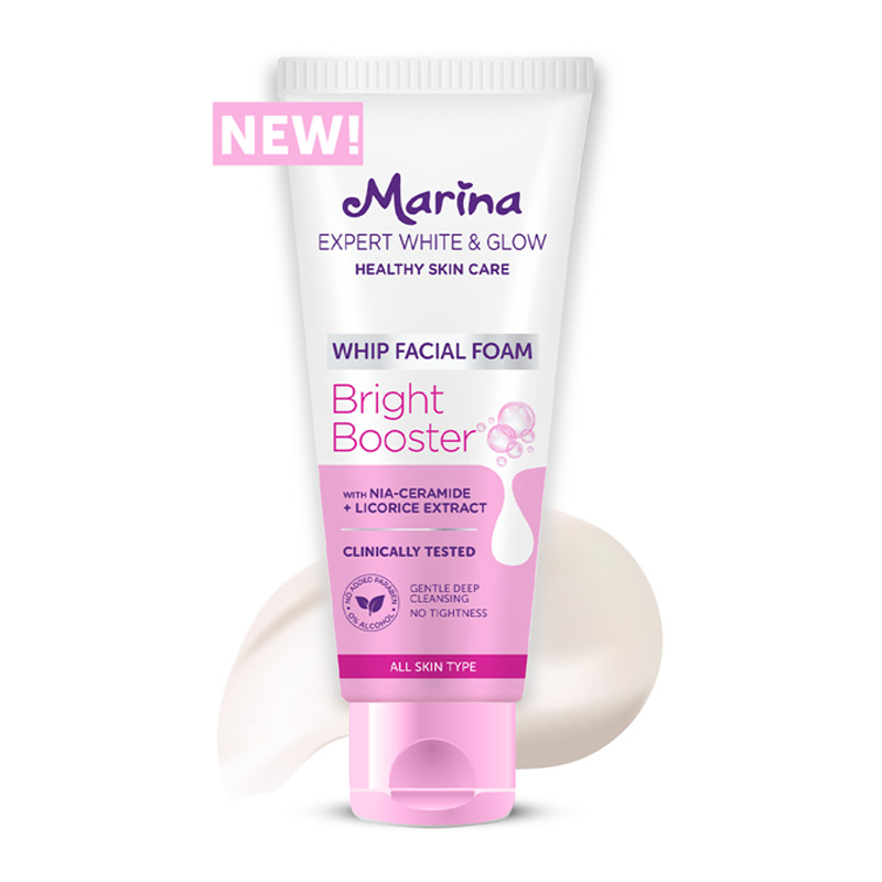 Marina Expert White & Glow Whip Facial Foam Bright Booster 50ml | Gogobli