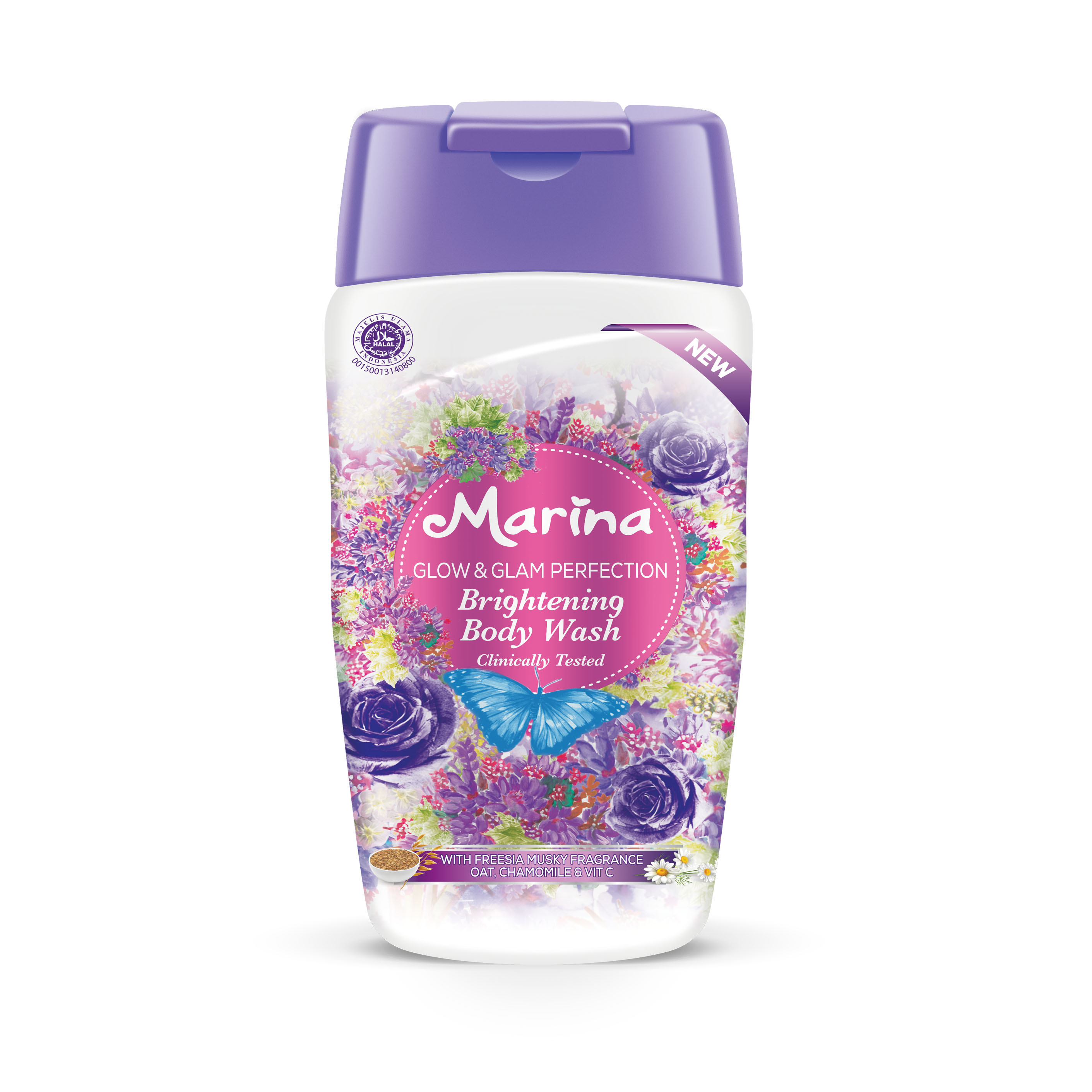 Marina Brightening Body Wash Glow And Glam Perfection Botol 95ml | Gogobli
