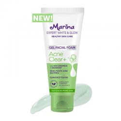Marina Expert White & Glow Gel Facial Foam Acne Clear+ 50ml