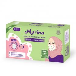 Marina Medical Protective Mask 3-Ply Headloop 20s