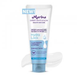 Marina Expert White & Glow Moisturizing Gel for Face and Body Hydra Lock 100ml