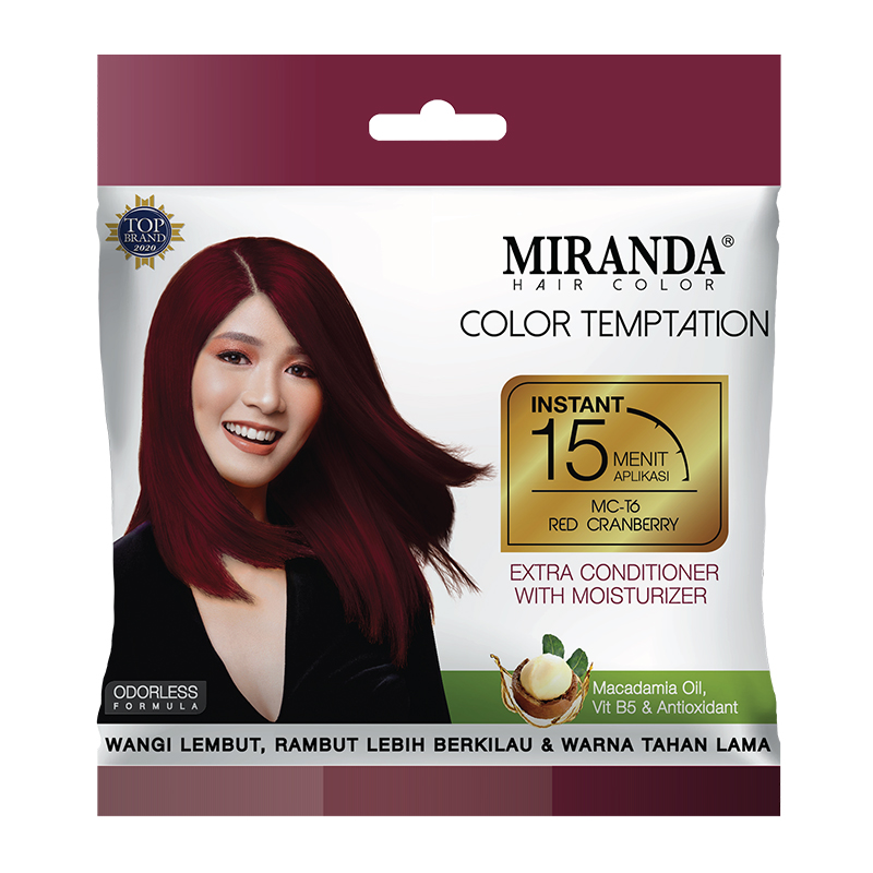 Miranda Hair Color Temptation Red Cranberry (MC-T6) 20ml | Gogobli