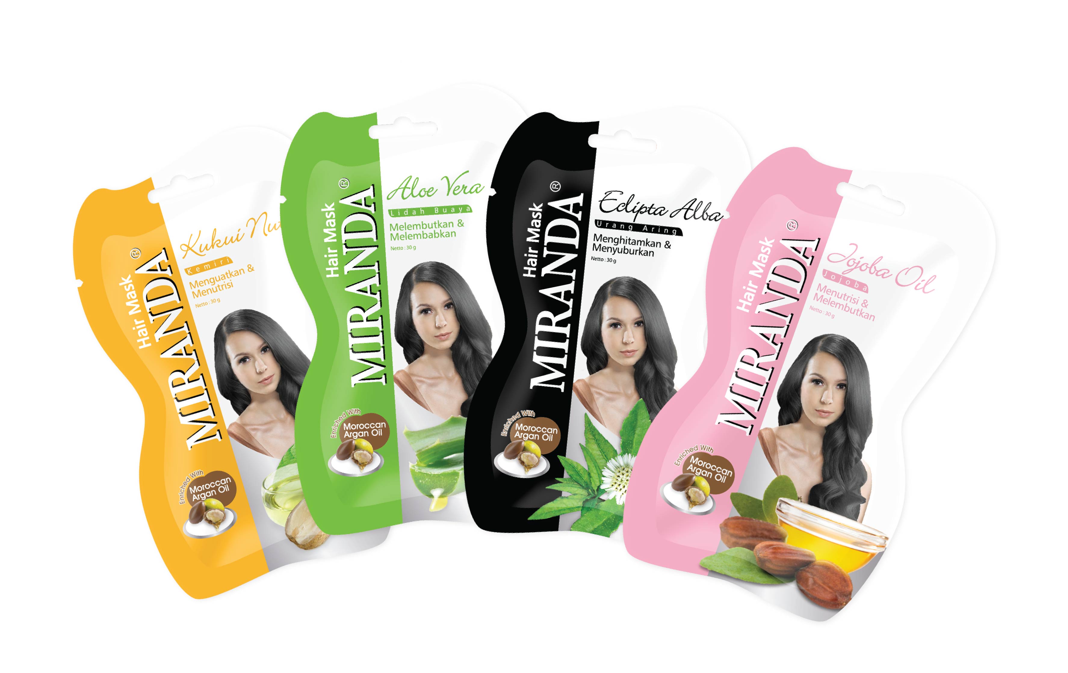 Miranda Hair Mask Kukui Nut Sachet | Cat Rambut | gogobli