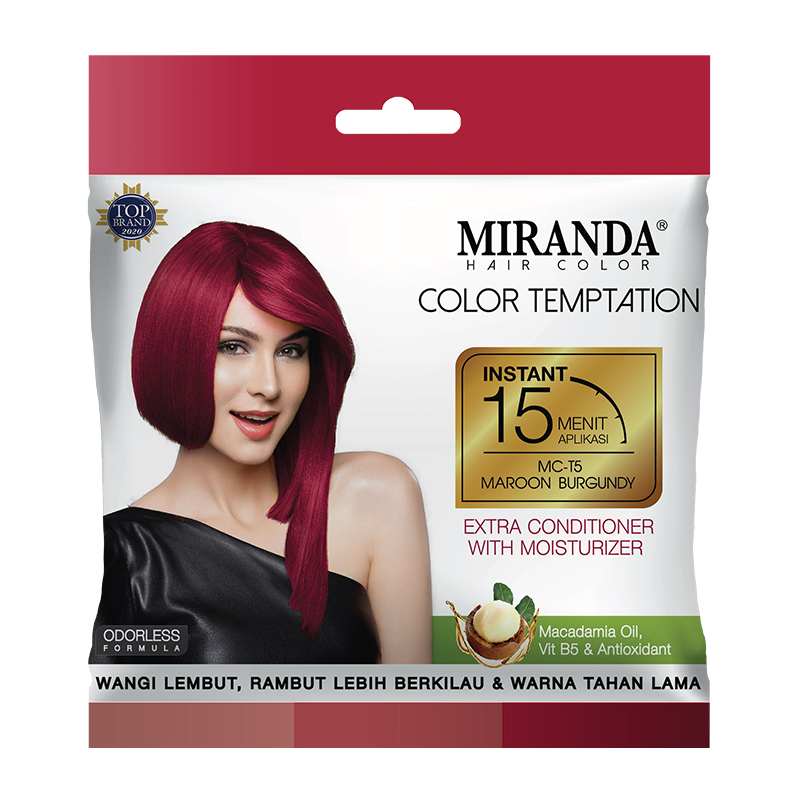Miranda Hair Color Temptation Maroon Burgundy (MC-T5) 20ml | Gogobli