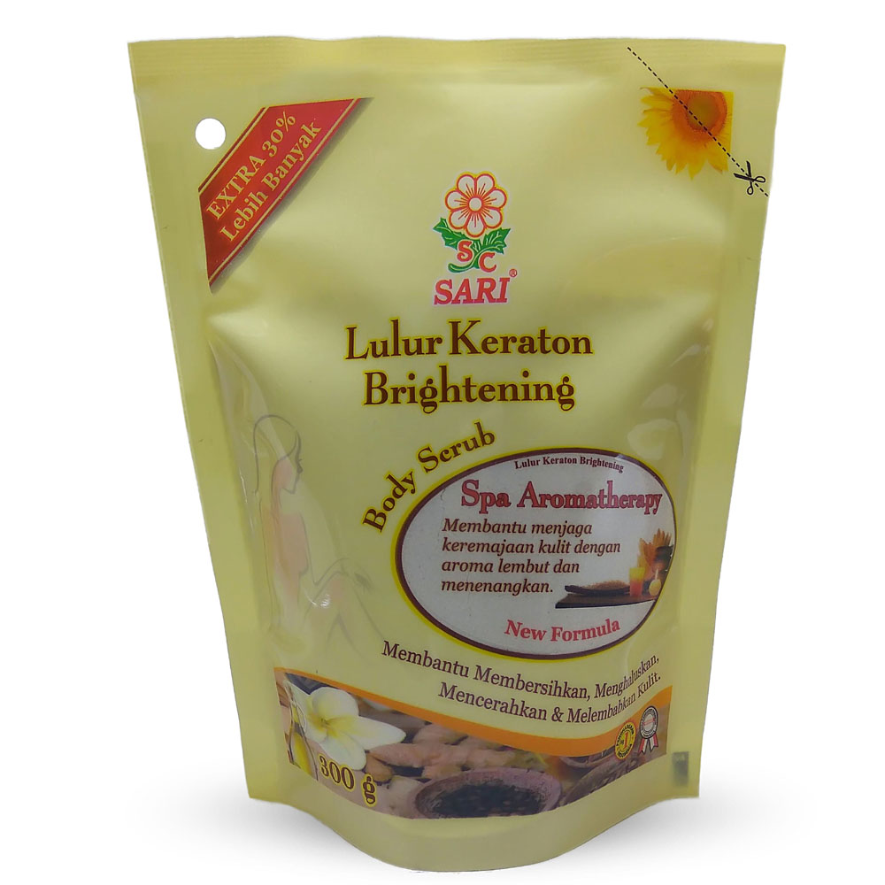 Sari Cosmetics Lulur Keraton Brightening Spa Aromatheraphy - Standing Pouch 300gr | Gogobli