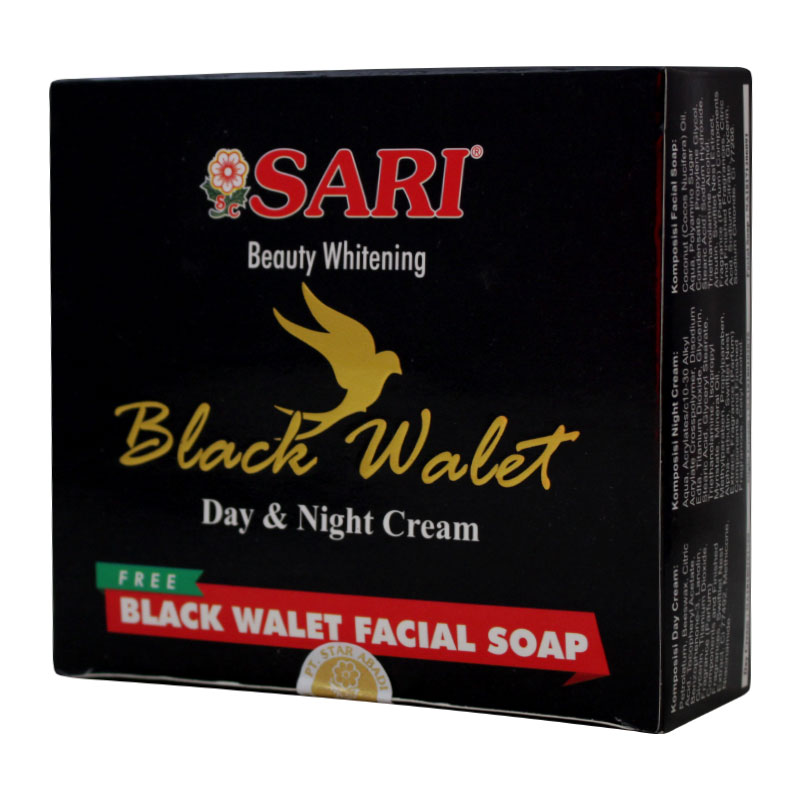 Sari Cosmetics Beauty Whitening Black Walet Package | Gogobli