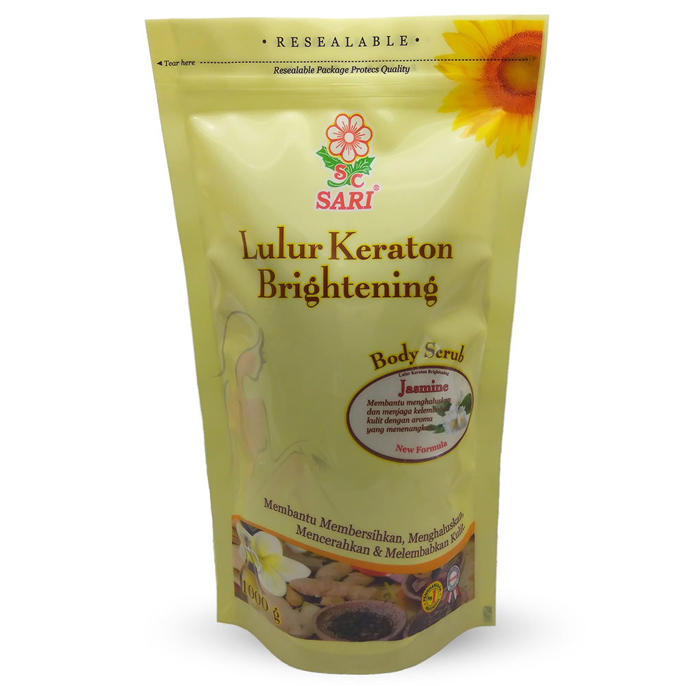Sari Cosmetics Lulur Keraton Brightening Jasmine - Standing Pouch 1000gr | Gogobli