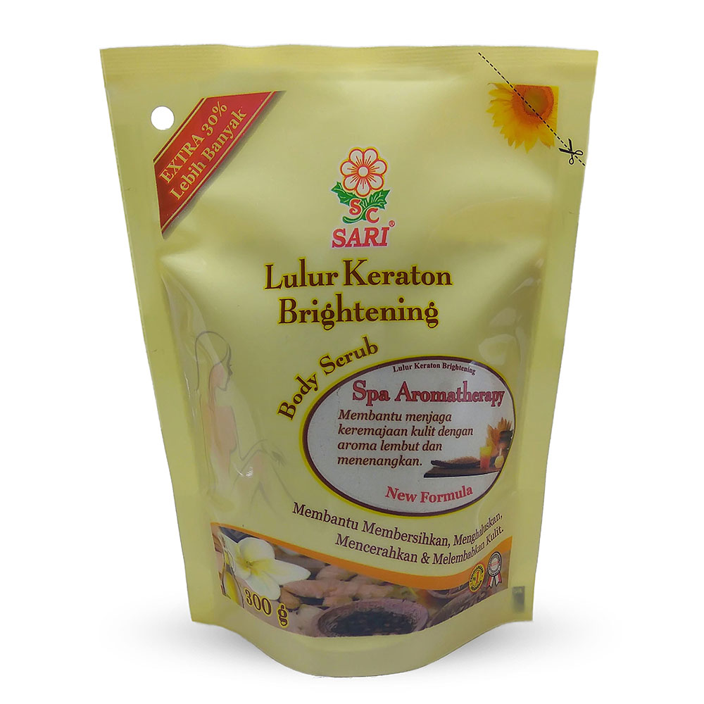 Sari Cosmetics Lulur Keraton Brightening Rempah-rempah - Standing Pouch 300gr | Gogobli